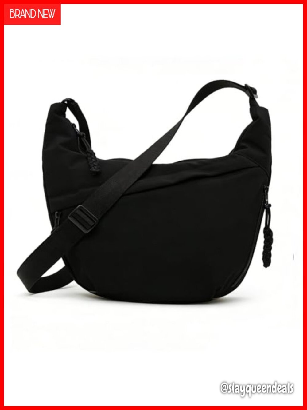 Crescent Crossbody Bag Nylon Half Moon Hobo Purse Large Capacity Travel